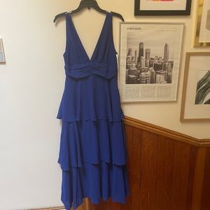 lulus Royal Blue tiered midi dress